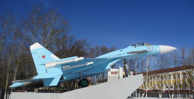 SU-27 at the entrance to Bogorodsk